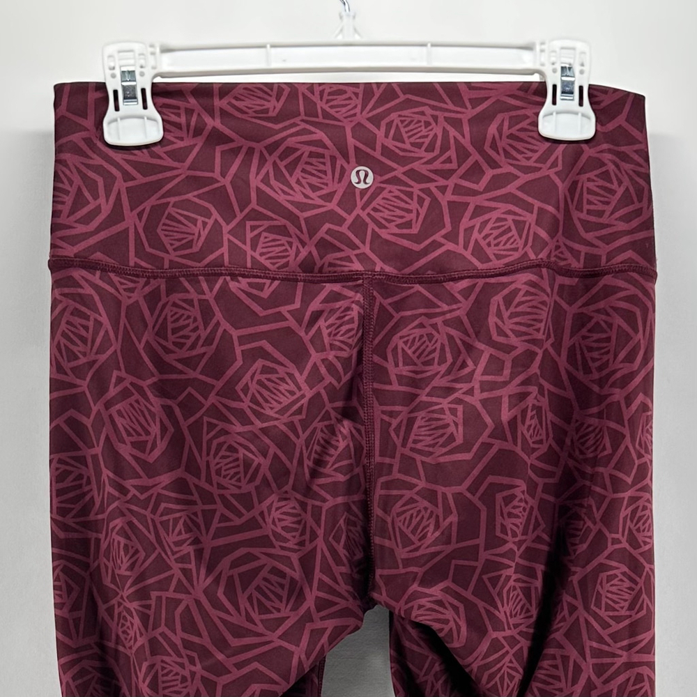 LULULEMON High Times Pants Leggings FULLUX Posey Burgundy Rose | WOMENS SIZE 8 M - Picture 7 of 8